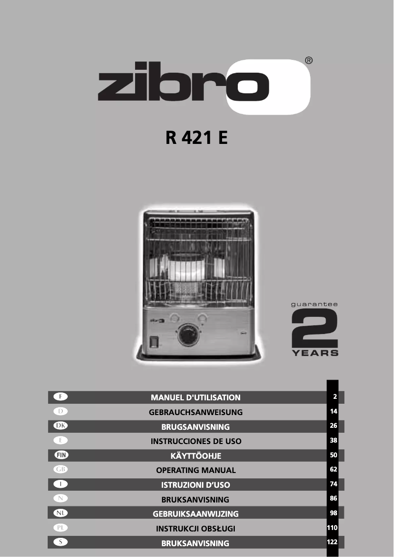 Image de la première page du manuel de l'appareil R 421 E