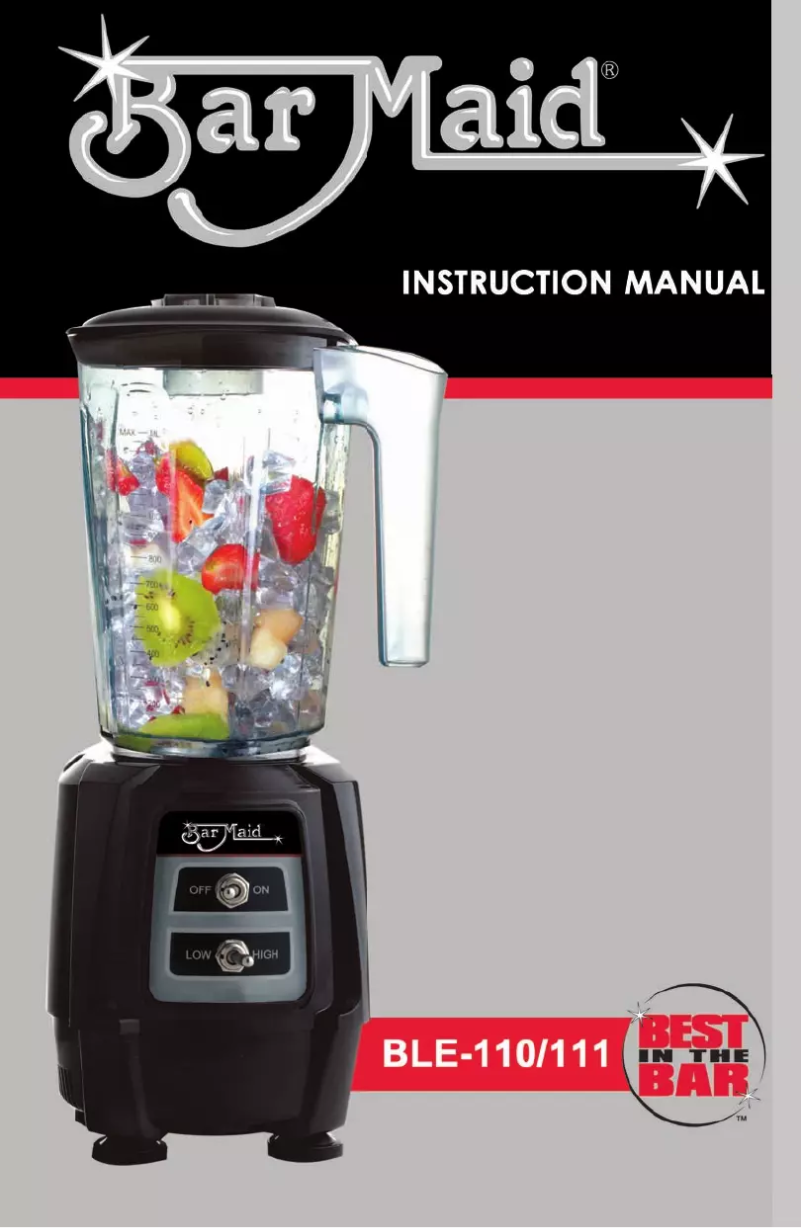 Page n°1 - Manuel utilisateur Bar Maid BLE-110