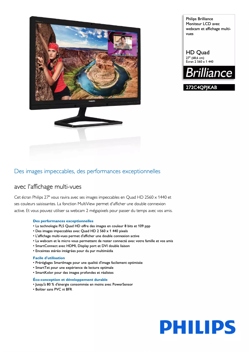 Page 1 de la notice Fiche technique Philips Fidelio M2BT