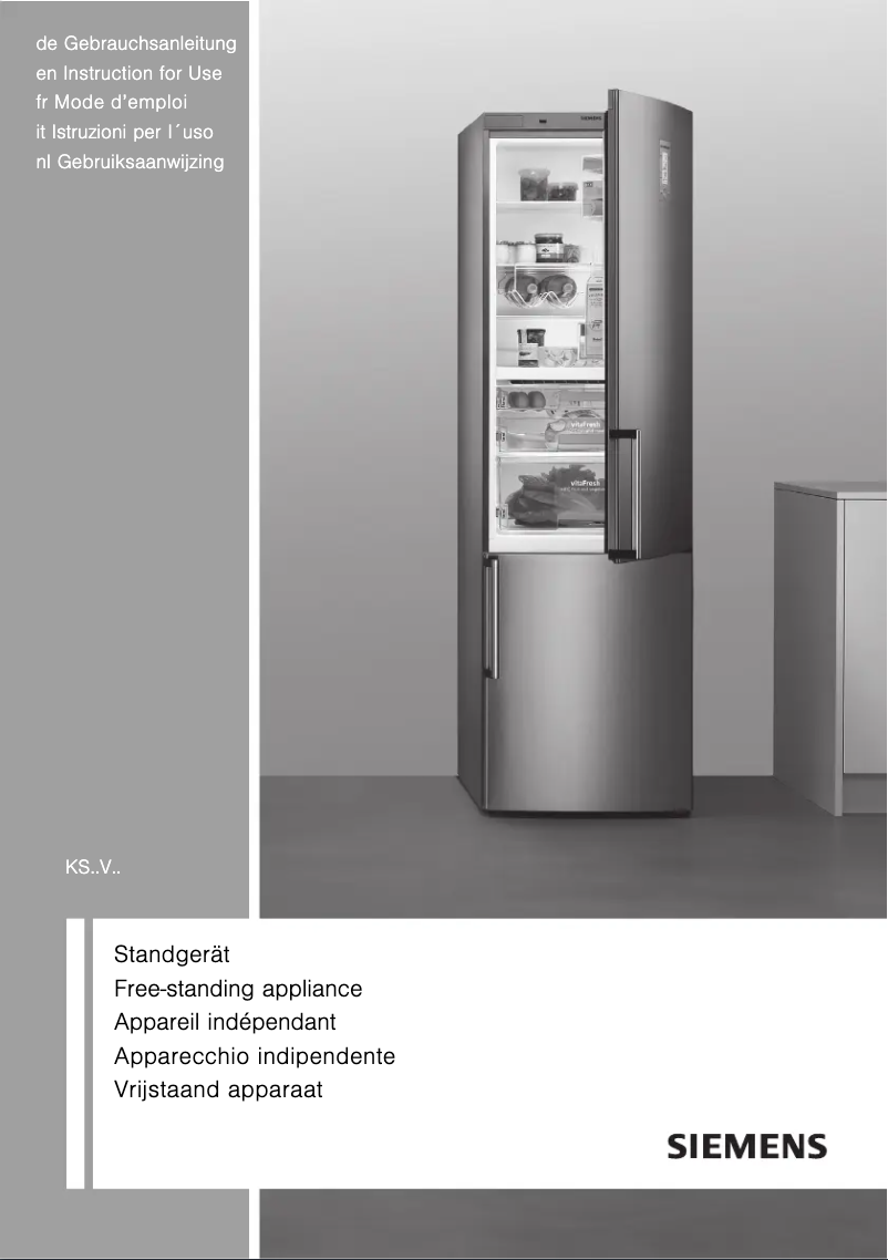 Page n°1 - Manuel utilisateur Siemens KS29VVW30
