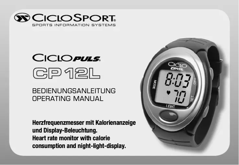 Page 1 de la notice Manuel utilisateur Ciclo CP 12L Puls