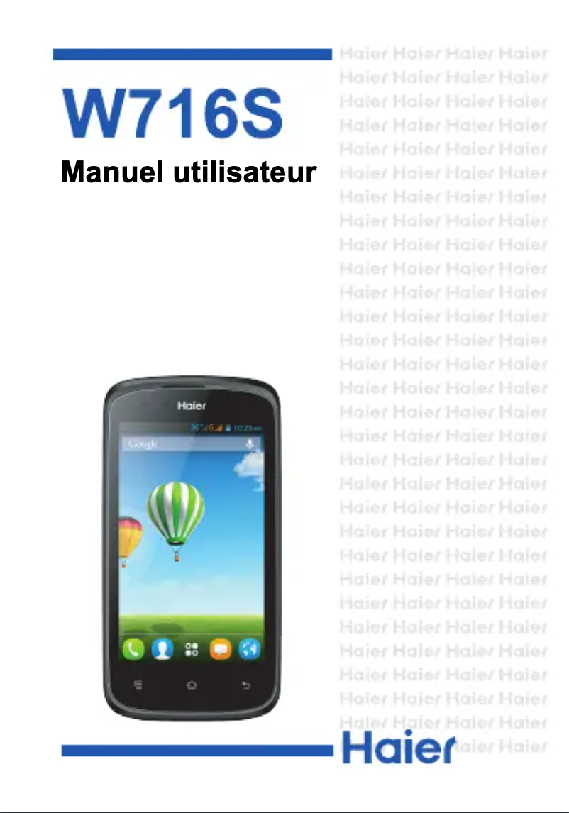 Page n°1 - Manuel utilisateur Haier W716S
