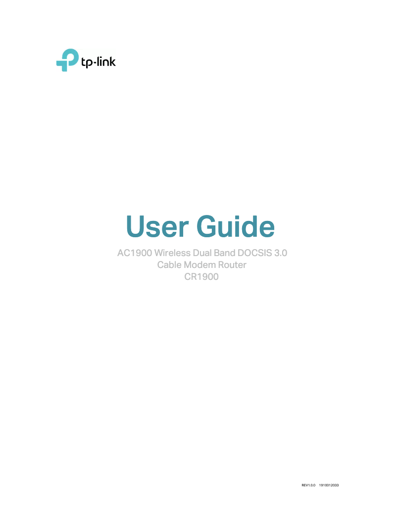 Página 1 del manual Manual de usuario TP-Link Archer CR1900