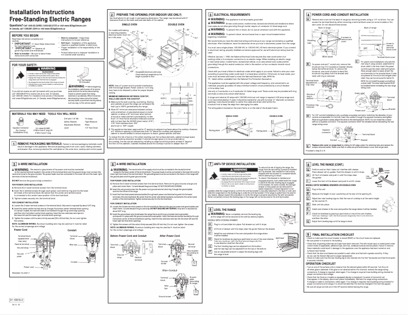 Page n°1 - Guide d'installation Adora JB755DJWW