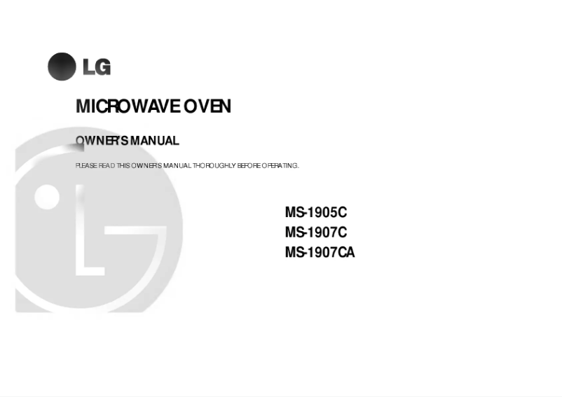 Página 1 del manual Manual de usuario LG MS-1907C