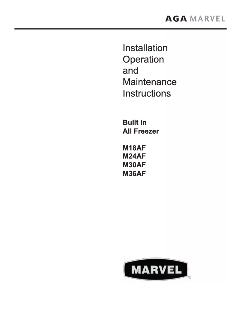 Page n°1 - Manuel utilisateur Marvel M36AF