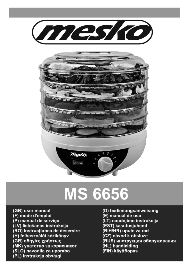 Page 1 de la notice Manuel utilisateur Mesko MS 6656