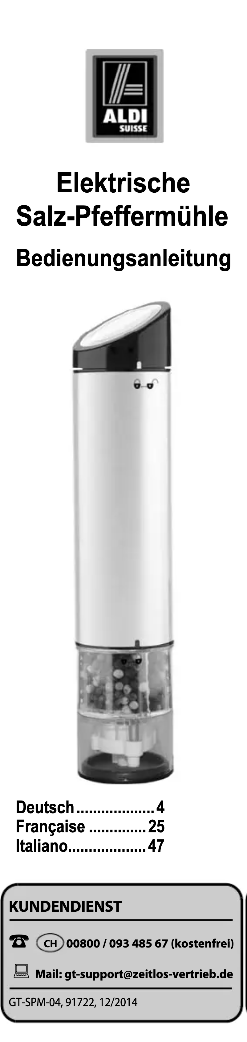 Page 1 de la notice Manuel utilisateur Crofton GT-SPM-04