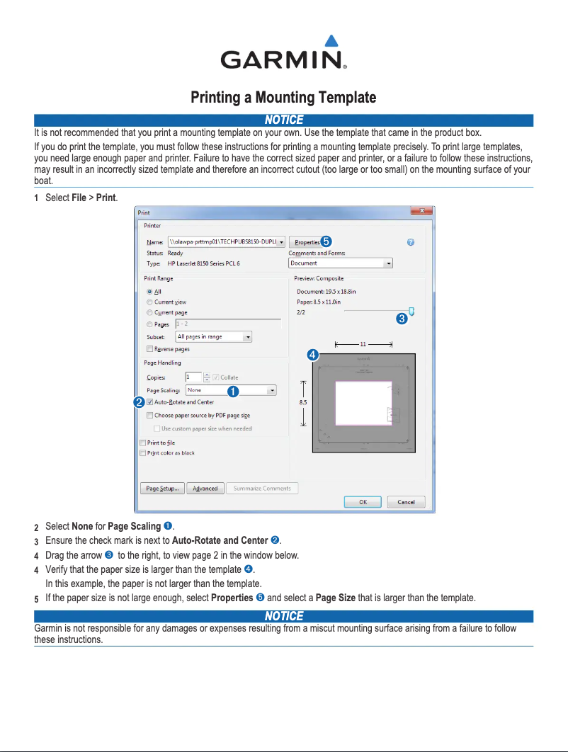 Page n°1 - Instructions / montage Garmin GT22HW-TM