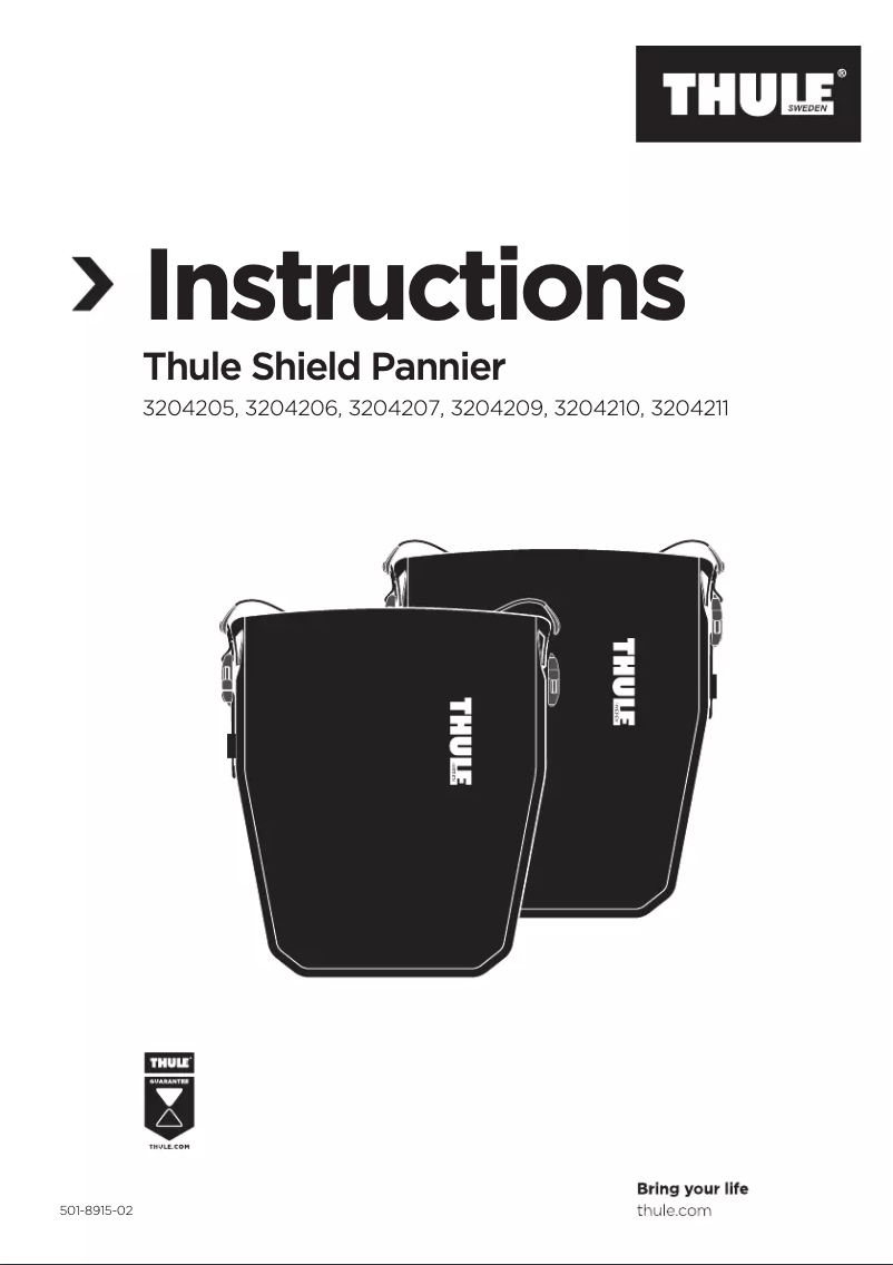 Page 1 de la notice Manuel utilisateur Thule Shield Pannier