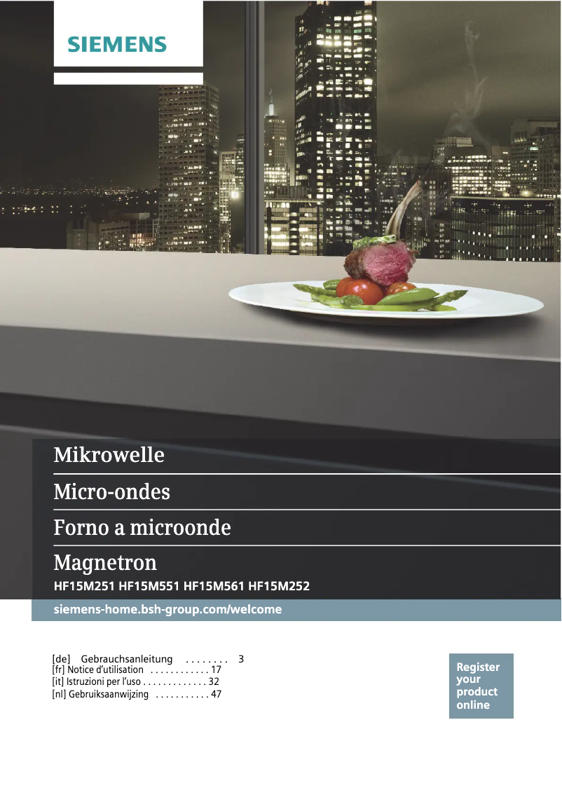 Image de la première page du manuel de l'appareil HF15M261