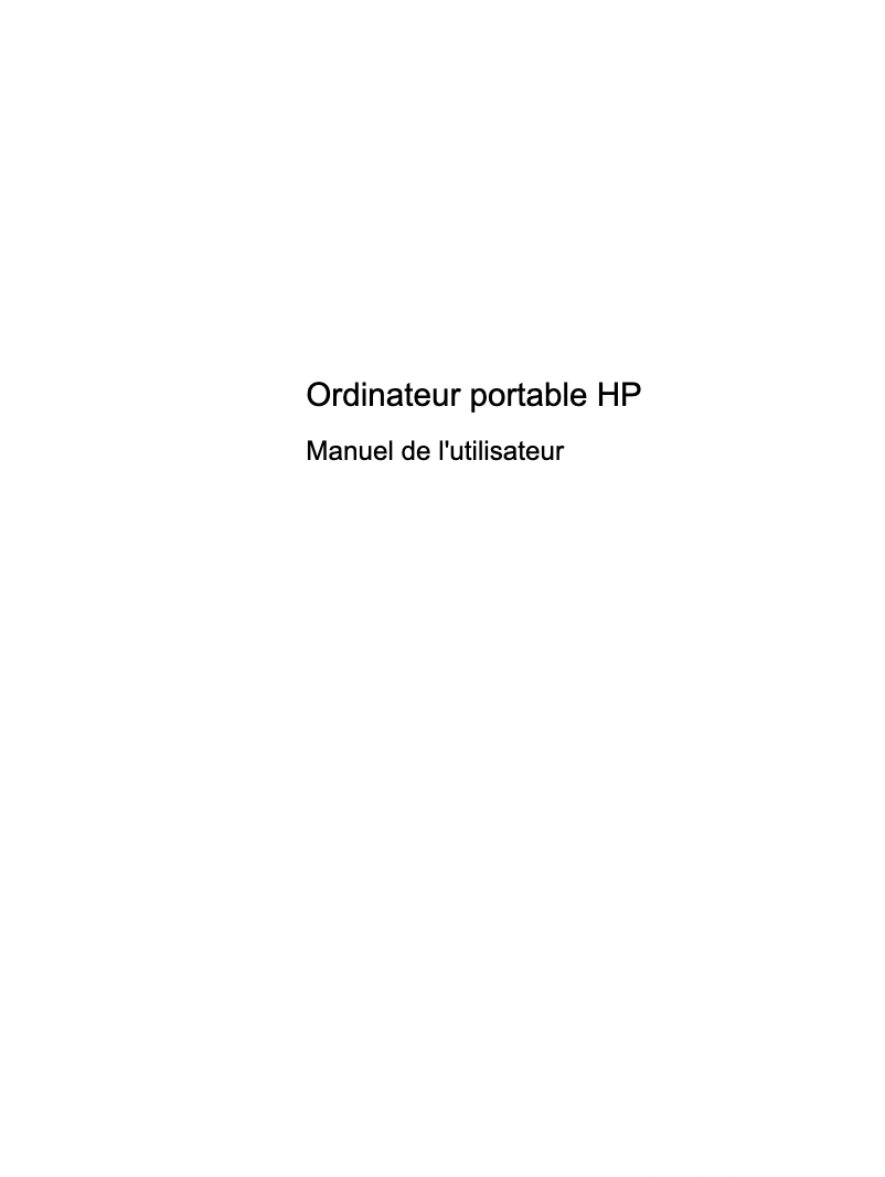 Image de la première page du manuel de l'appareil ProBook 450 G1