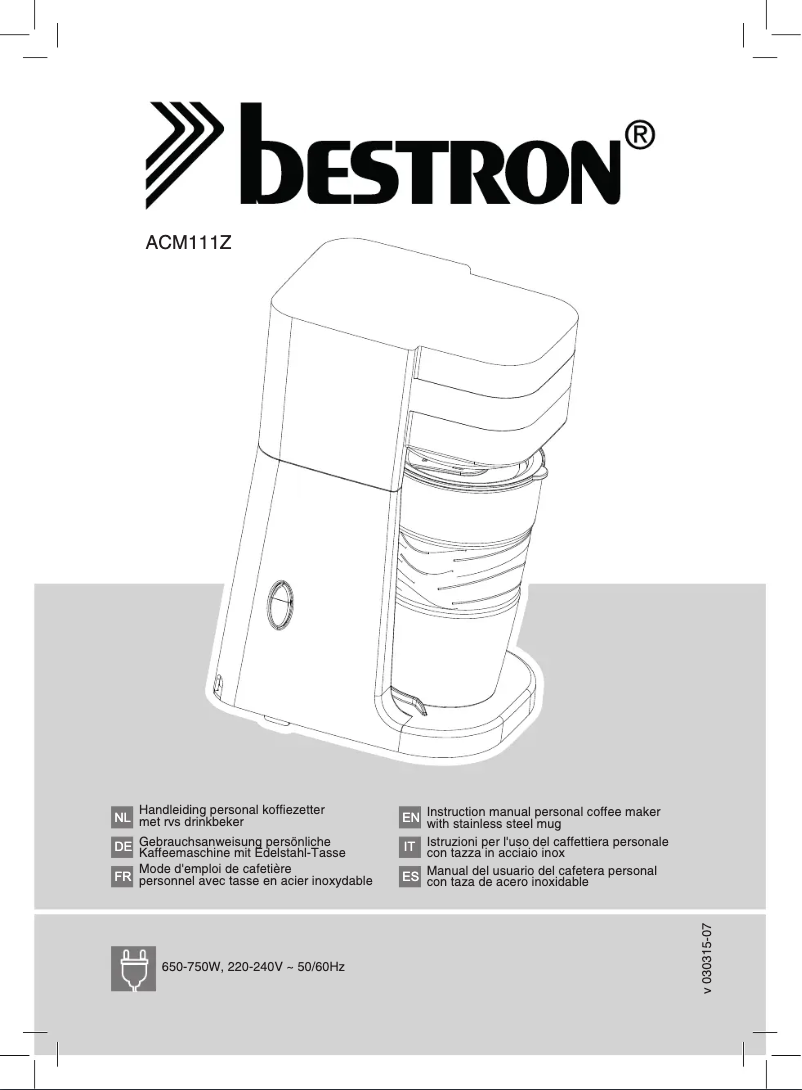 Image de la première page du manuel de l'appareil ACM111Z