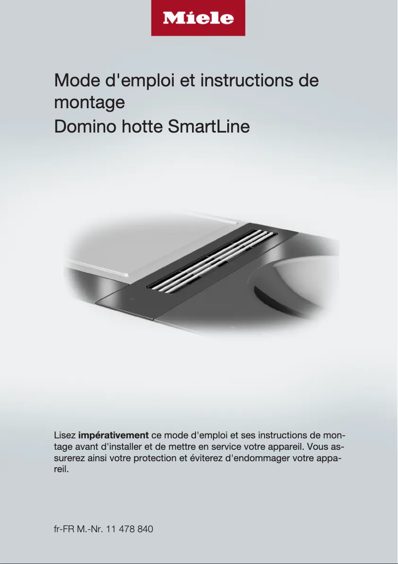 Page 1 de la notice Fiche technique Miele CSDA 7001 FL