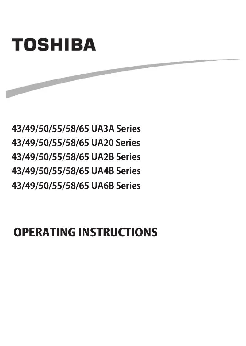 Page n°1 - Manuel utilisateur Toshiba 50UA4B63DG
