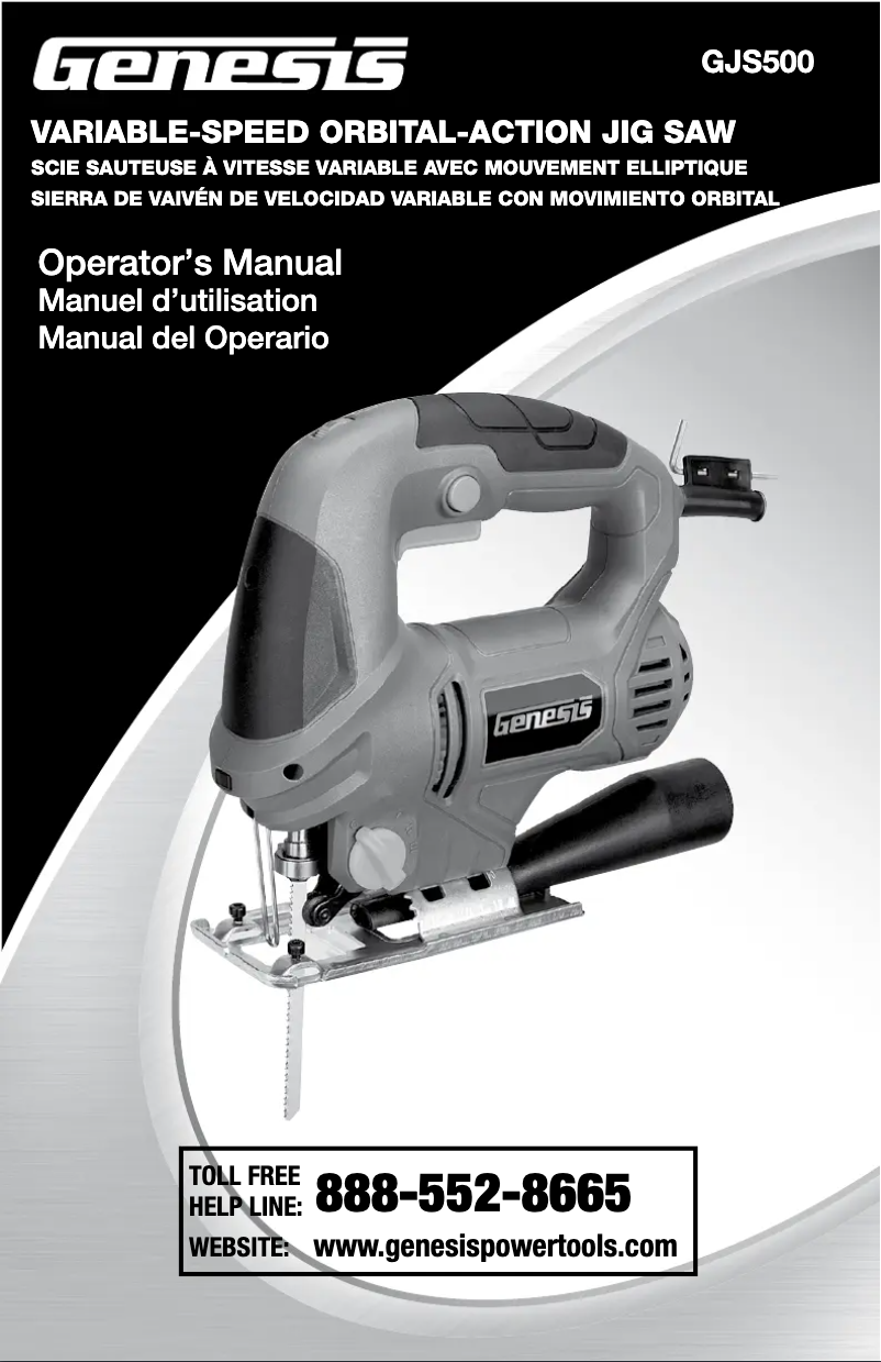 Imagen de la primera página del manual del dispositivo GJS500