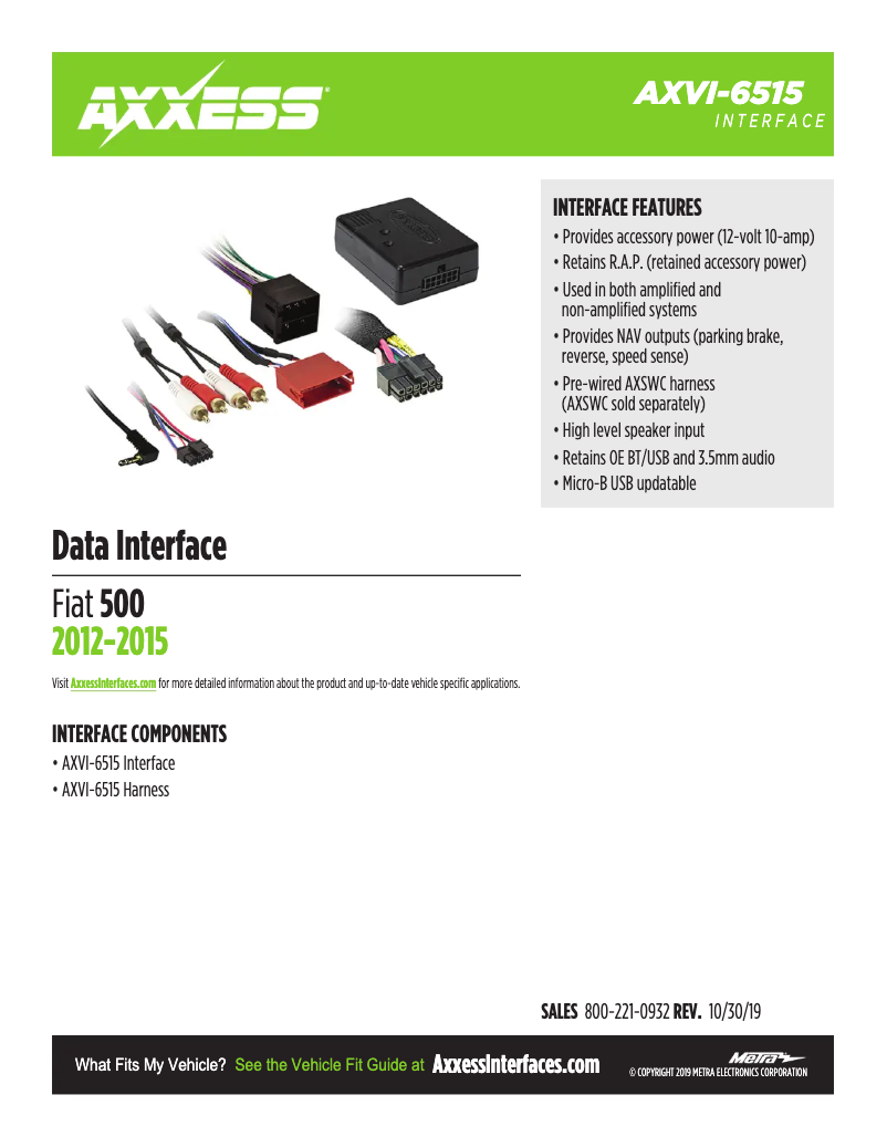 Página 1 del manual Ficha técnica AXESS AXVI-6515