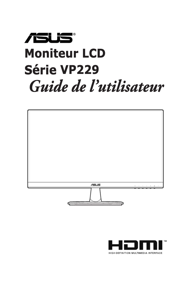 Image de la première page du manuel de l'appareil VP229HV