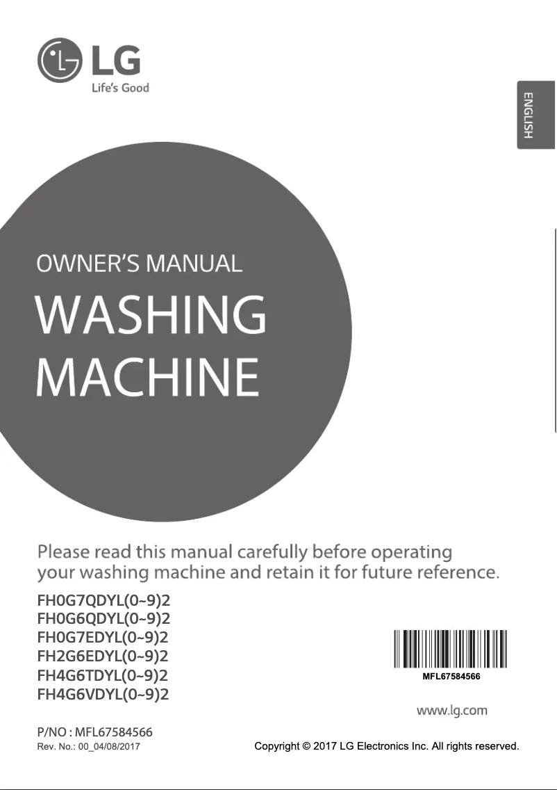 Page 1 de la notice Manuel utilisateur LG FH4G6TDYL42