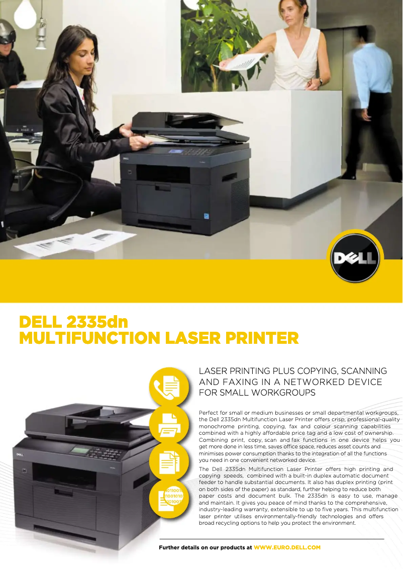 Page 1 de la notice Manuel utilisateur Dell 2335DN