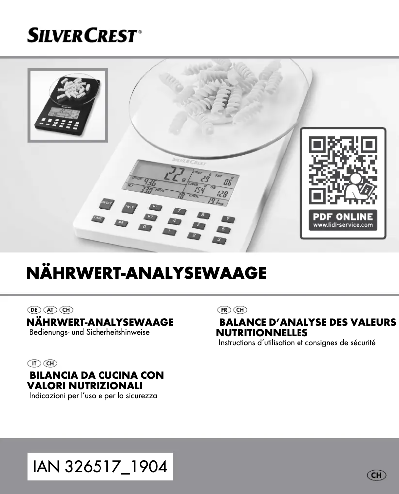 Page 1 de la notice Manuel utilisateur SilverCrest HG04458B