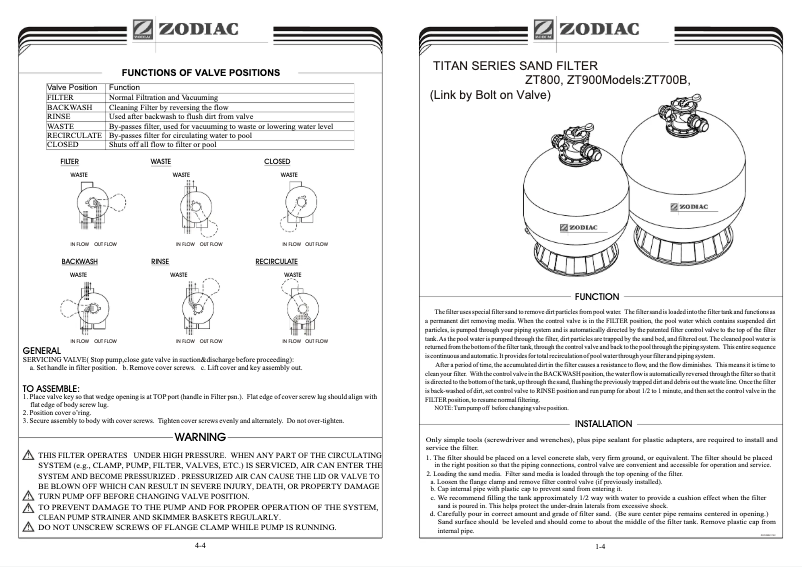 Page 1 de la notice Manuel utilisateur Zodiac ZT700B