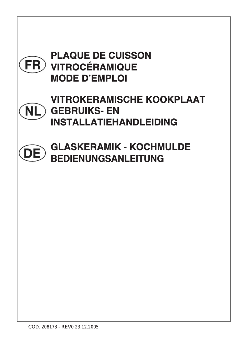 Page 1 de la notice Manuel utilisateur M-System MKK-771