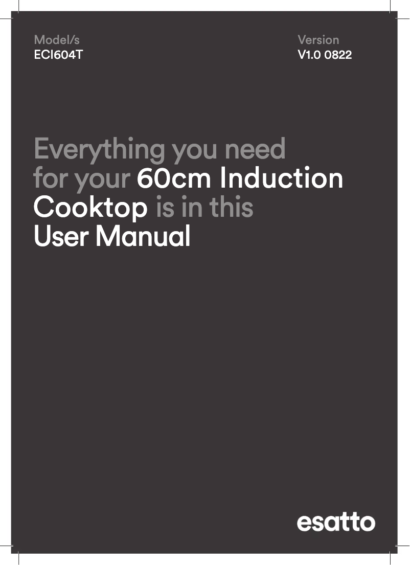 Page 1 de la notice Manuel utilisateur Esatto ECI604T