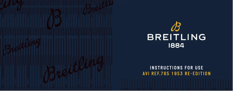 Page n°1 - Manuel utilisateur Breitling AVI Ref. 765 1964 Re-Edition