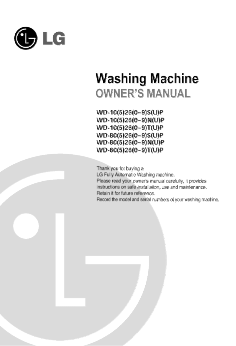 Image de la première page du manuel de l'appareil WD-85260NP