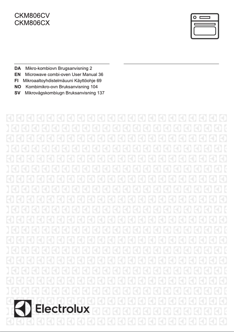 Page 1 de la notice Manuel utilisateur Electrolux CKM806CX