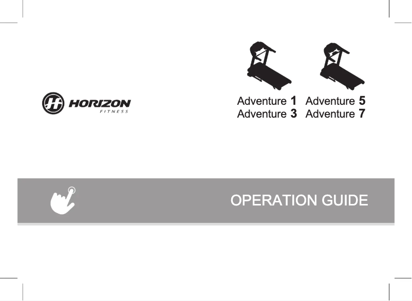 Page 1 de la notice Manuel utilisateur Horizon Fitness Adventure 1