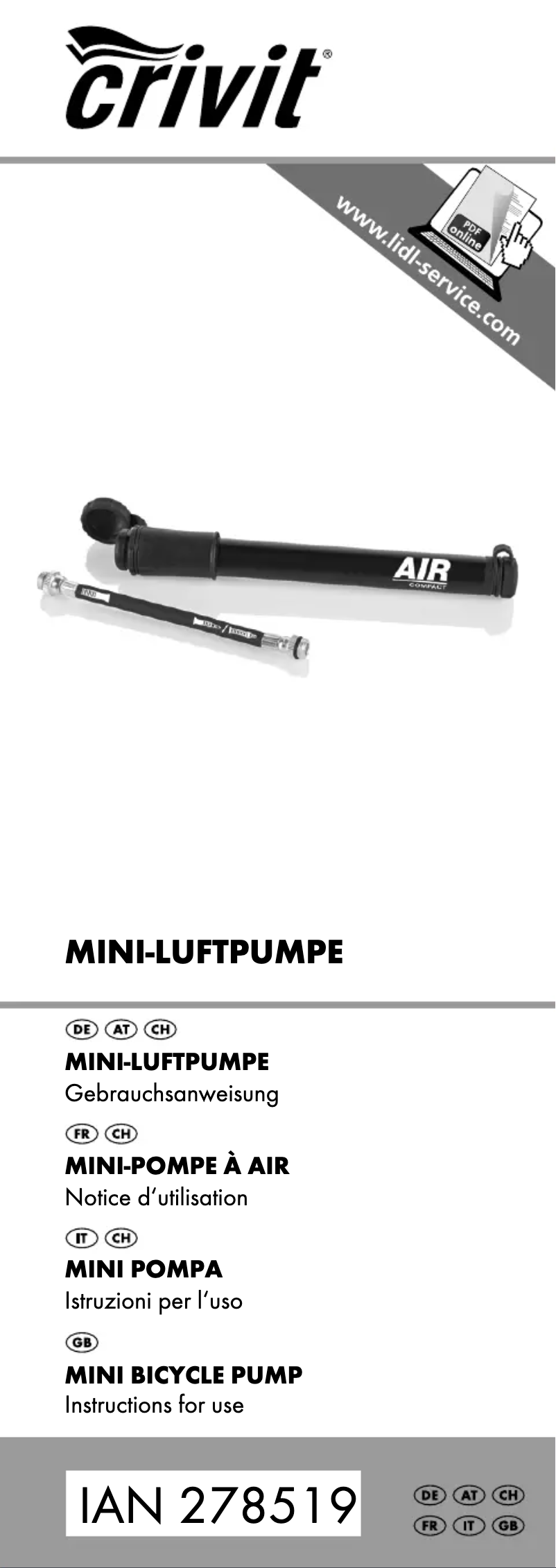 Image de la première page du manuel de l'appareil IAN 278519