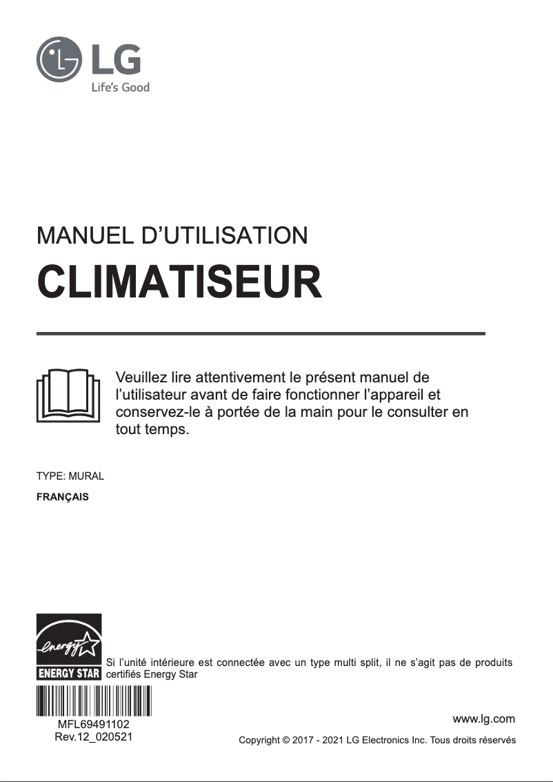 Image de la première page du manuel de l'appareil LSN181HSV5