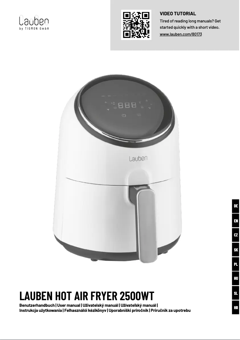 Page 1 de la notice Manuel utilisateur Lauben 2500WT