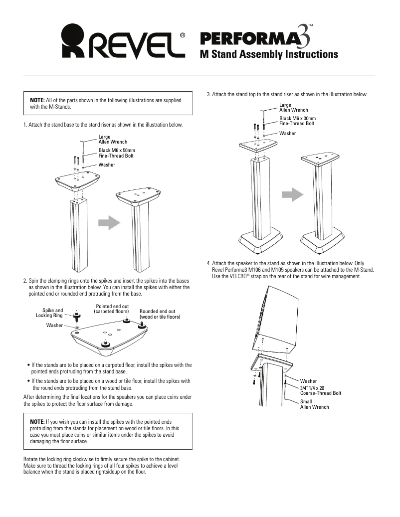 Página 1 del manual Manual de usuario Revel Performa3 C Stand