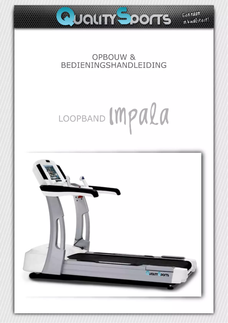 Page n°1 - Manuel utilisateur Quality Sports Impala