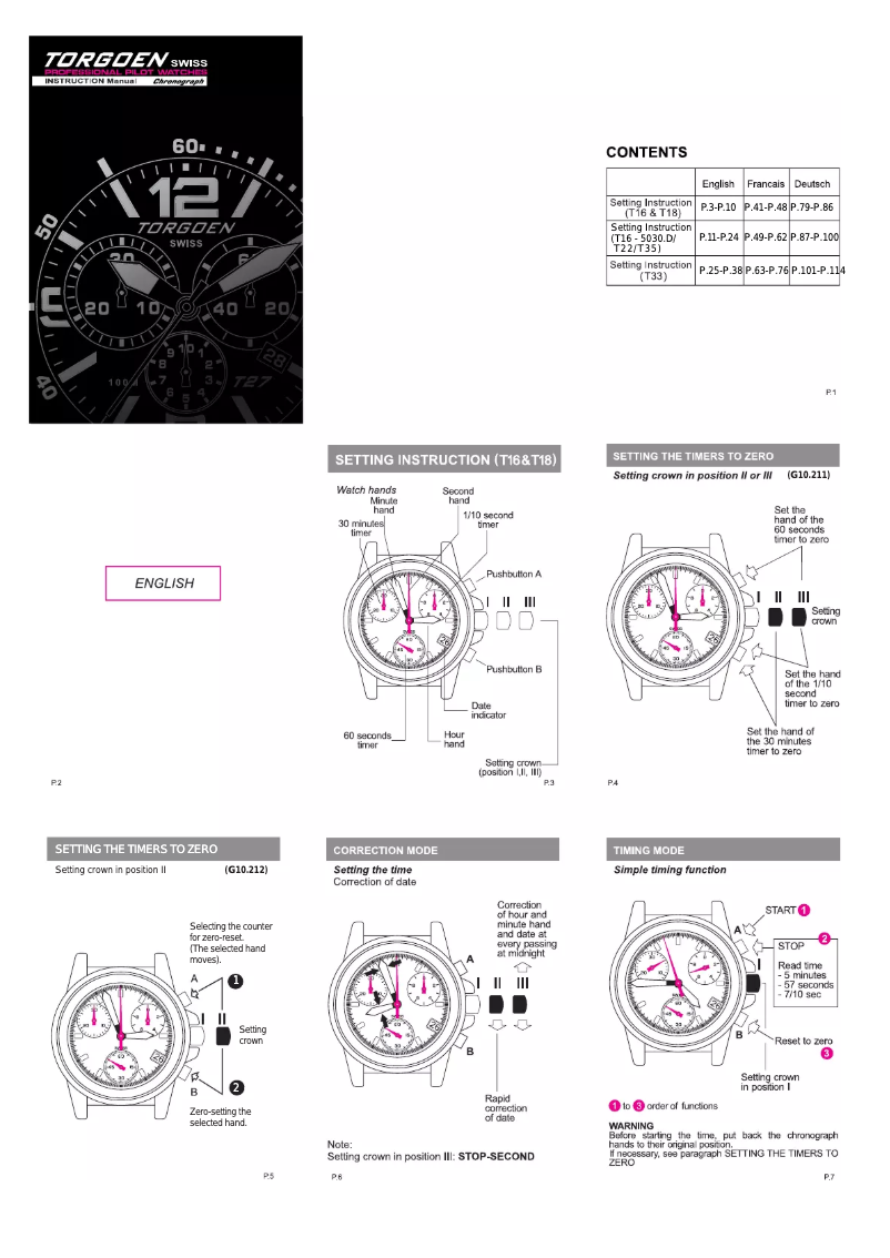 Page n°1 - Manuel utilisateur Torgoen T16MTBK44L