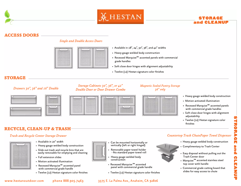 Page 1 de la notice Fiche technique Hestan AGAD42-BU