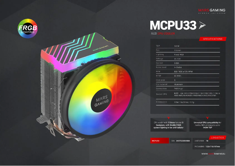 Image de la première page du manuel de l'appareil MCPU33