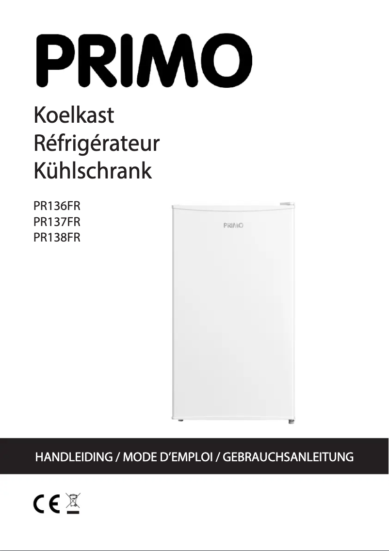 Page 1 de la notice Manuel utilisateur Primo PR137FR