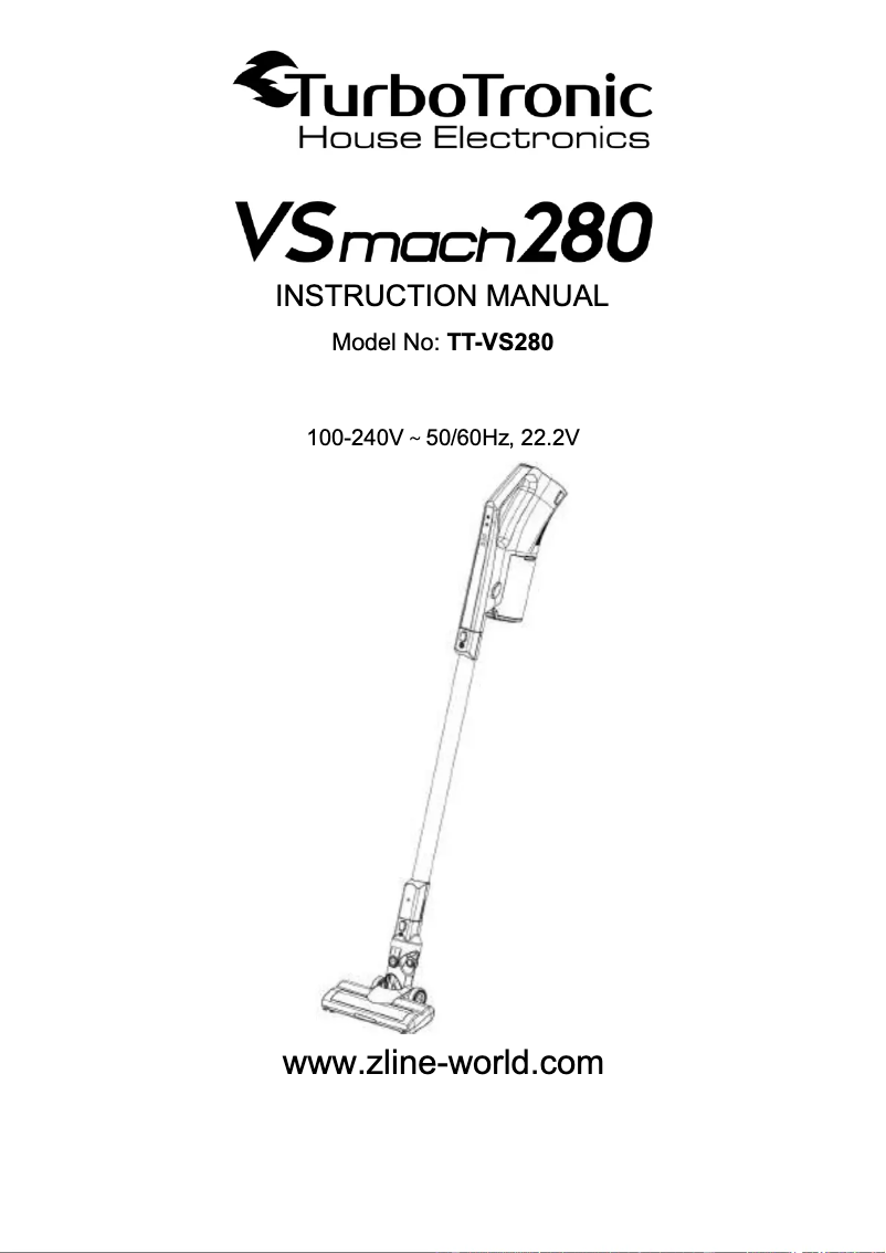 Page n°1 - Manuel utilisateur TurboTronic VSmach280 TT-VS280