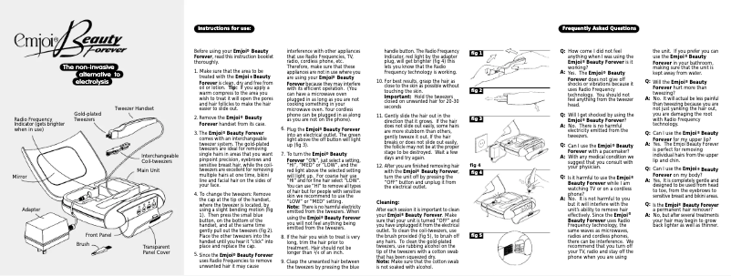 Page 1 de la notice Manuel utilisateur Emjoi Beauty Forever AP-9FEA