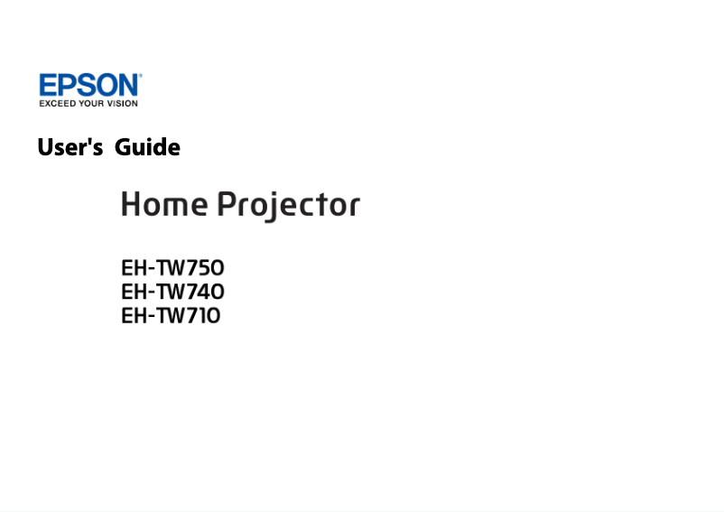 Imagen de la primera página del manual del dispositivo EH-TW740