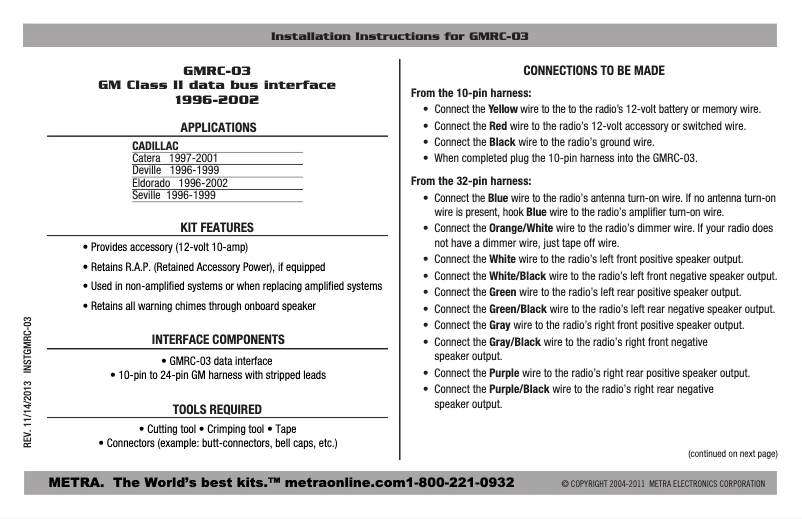 Page 1 de la notice Manuel utilisateur AXESS GMRC-03