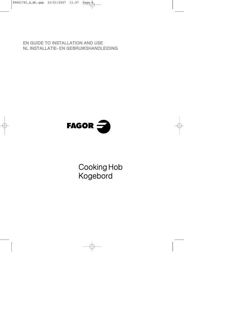 Página 1 del manual Manual de usuario Fagor IFH 4R