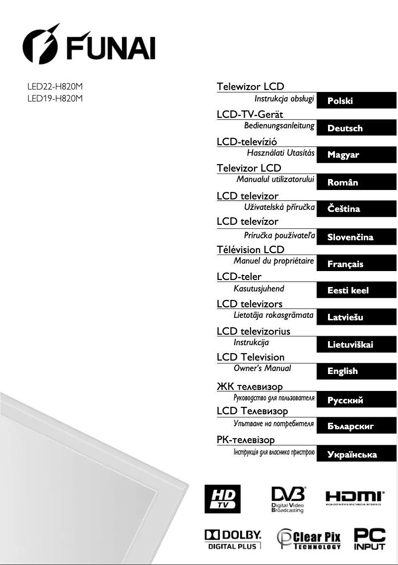 Image de la première page du manuel de l'appareil LED22H820