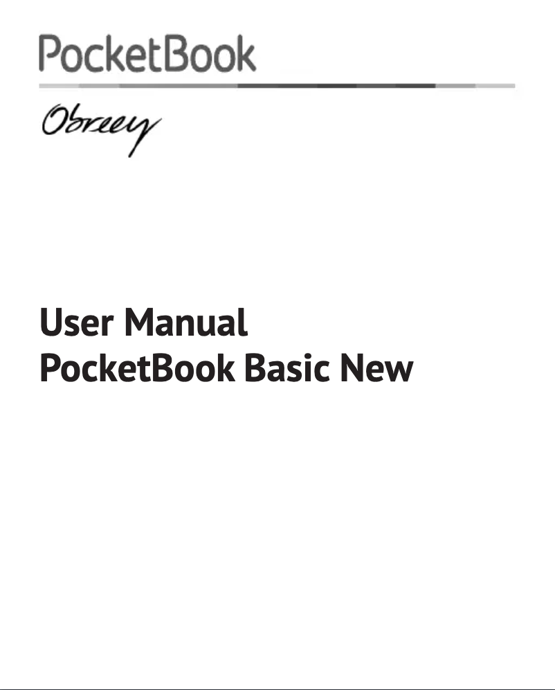 Page n°1 - Manuel utilisateur PocketBook Basic