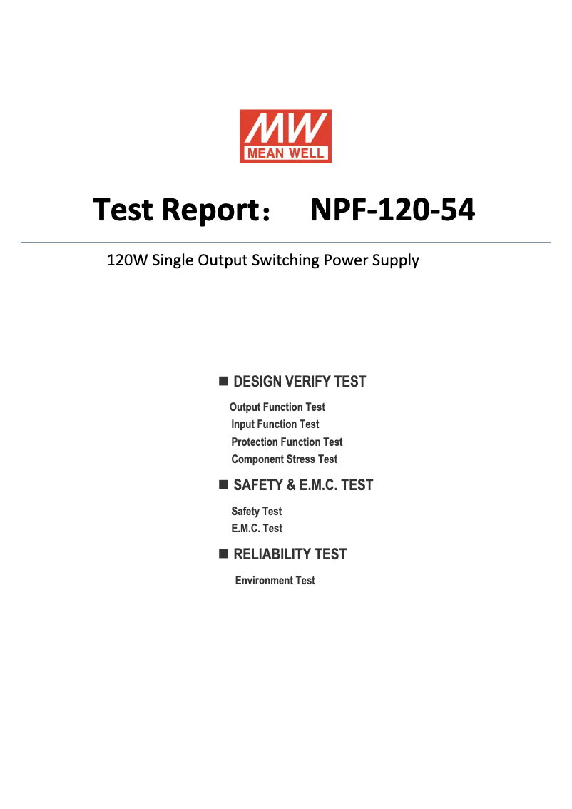 Image de la première page du manuel de l'appareil NPF-120-54