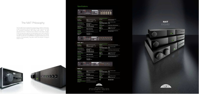 Page n°1 - Brochure Naim SuperNait 3